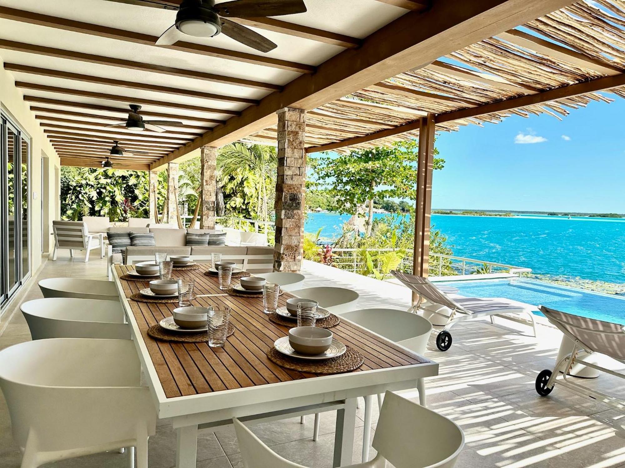 Casa Sol Y Luna -Beautiful Sunrises And Infinity Pool Bacalar Bagian luar foto